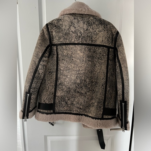 All Saints Biker Shearling coat- BNWT - Picture 9 of 9